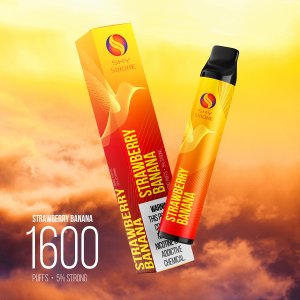 SKY SMOKE 1600 Strawberry Banana / Клубника Банан оптом