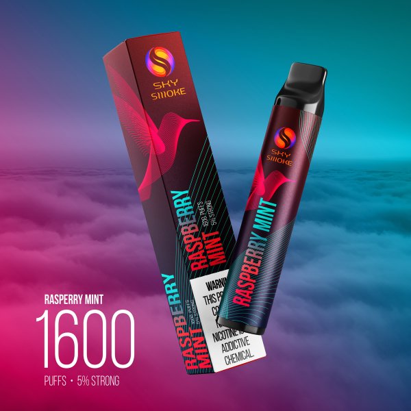 SKY SMOKE 1600 Raspberry Mint / Малиновая мята оптом