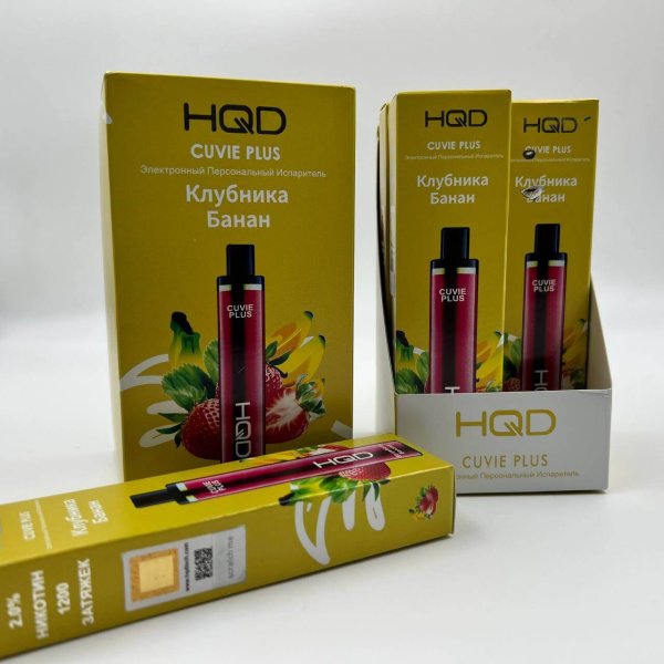 HQD Cuvie Plus Strawberry Banana / Клубника Банан