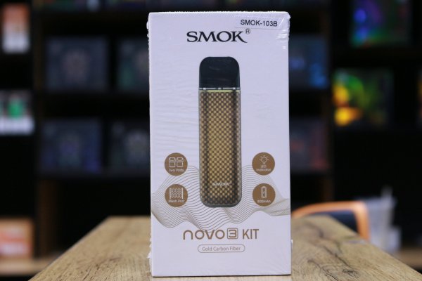 SMOK NOVO 3 KIT IML GOLD CARBON FIBER