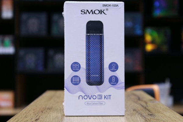 SMOK NOVO 3 KIT IML BLUE CARBON FIBER