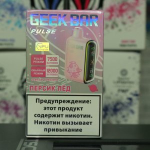 Электронная сигарета Geek Bar Pulse 12000 затяжек Персик Лед