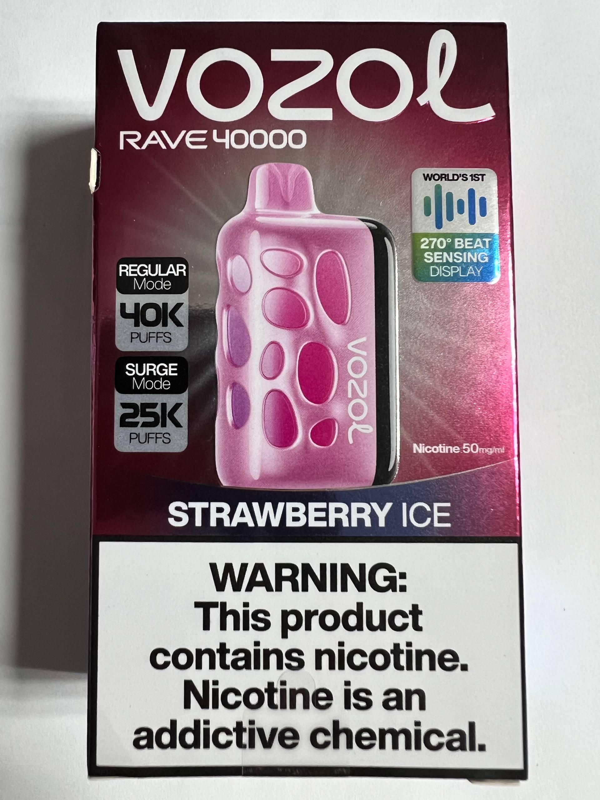 Vozol Rave 40000 Strawberry ICE 1 Vozol Rave 40000 Strawberry ICE