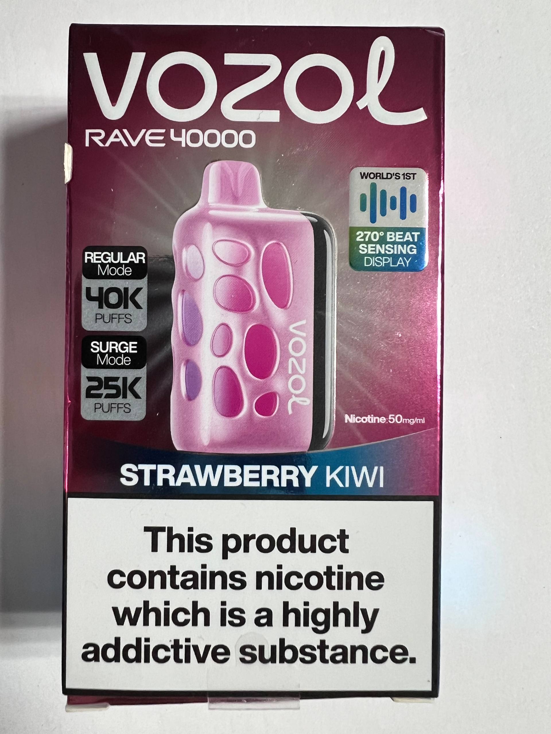 Vozol Rave 40000 Strawberry Kiwi 1 Vozol Rave 40000 Strawberry Kiwi