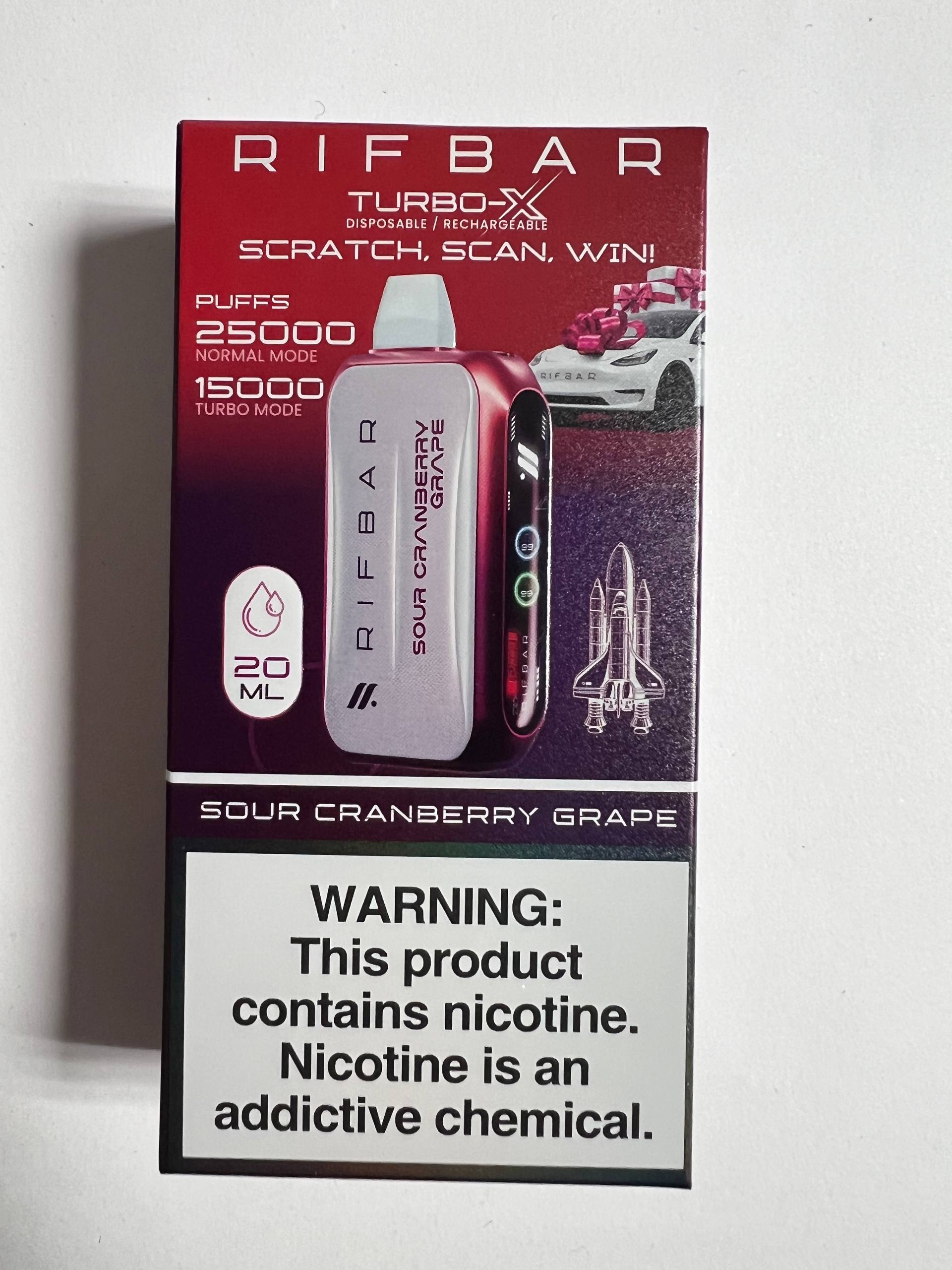 Rifbar 25000 Sour Cranberry Grape 1 Rifbar 25000 Sour Cranberry Grape