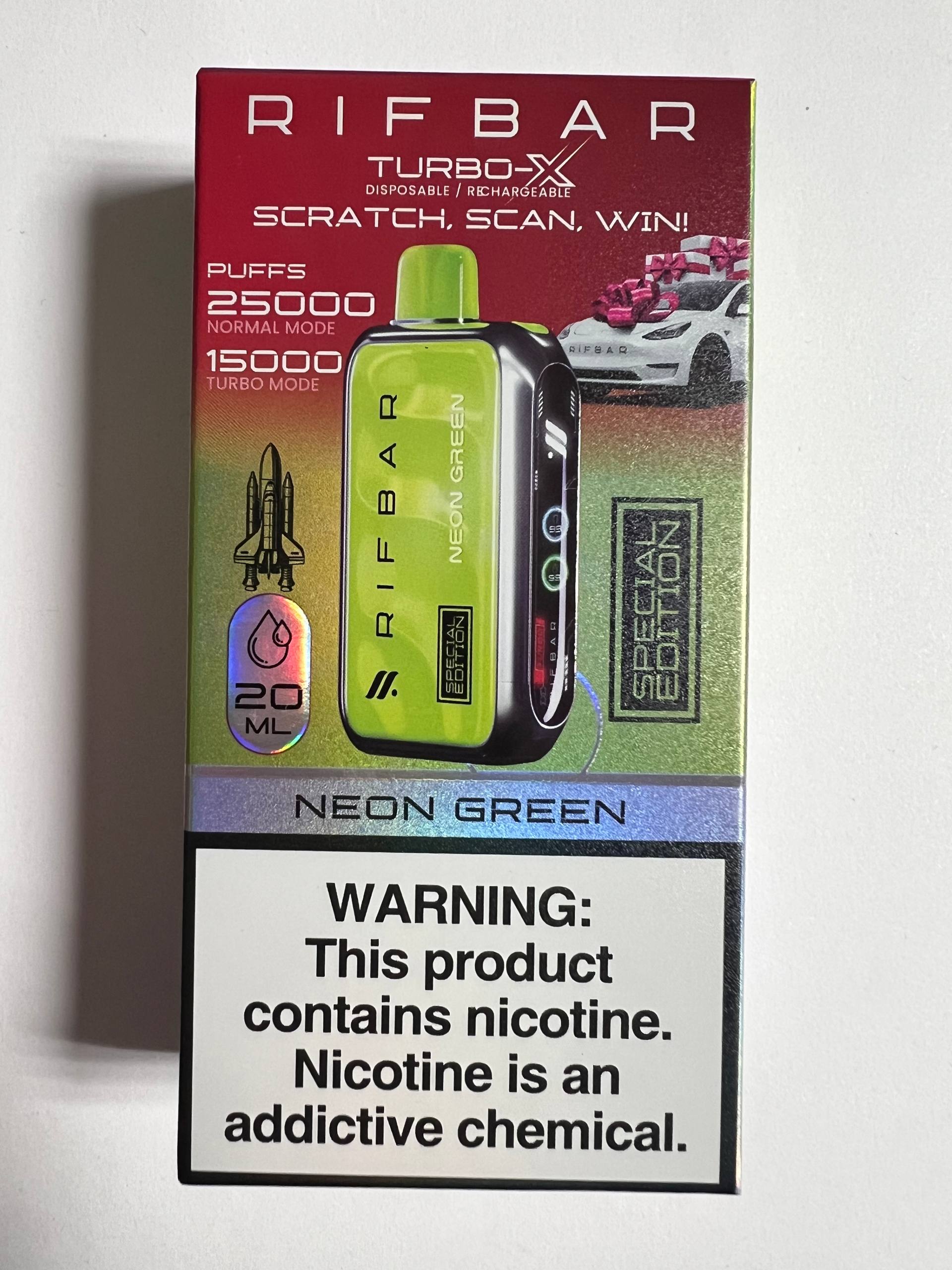 Rifbar 25000 Neon Green 1 Rifbar 25000 Neon Green